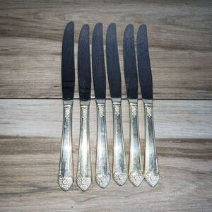 Rogers & Bro "Starlight" Pattern Silverplate Flatware - Set of 6 Butter Knives